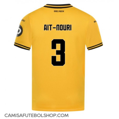 Camisa de time de futebol Wolves Rayan Ait-Nouri #3 Replicas 1º Equipamento 2024-25 Manga Curta